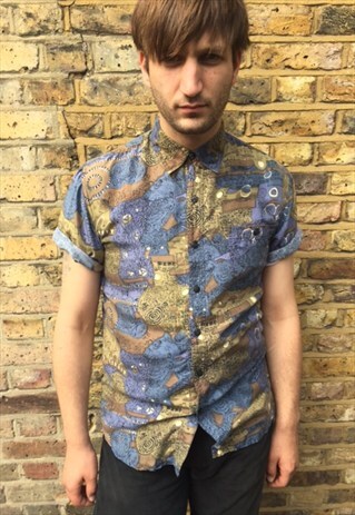 CRAZY PATTERNED 90'S SILK SHIRT
