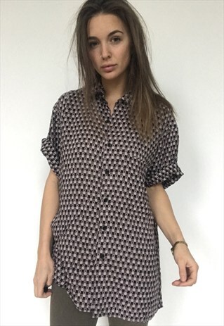 PATTERNED OVERSIZED RETRO VINTAGE UNISEX FESTIVAL SHIRT
