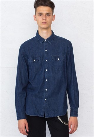 VINTAGE BLUE LEVI'S LONG SLEEVE DENIM SHIRT