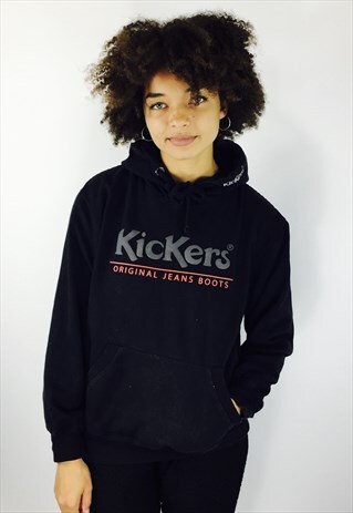 VINTAGE 90S KICKERS BLACK HOODIE