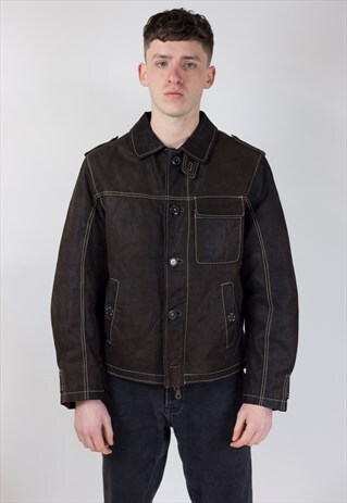VINTAGE 90S BROWN WAX JACKET