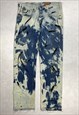 BLUE BLEACHED CARHARTT JEANS STRAIGHT FIT MENS (35 X 32.5)