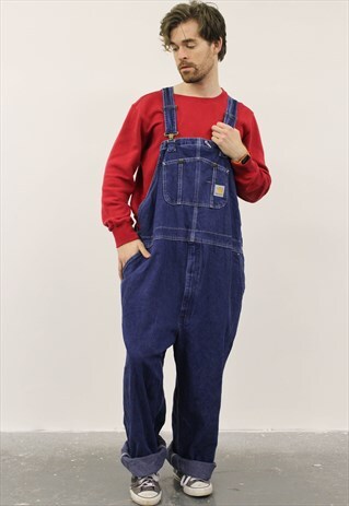 VINTAGE CARHARTT BLUE DENIM DUNGAREES