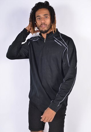 VINTAGE NIKE 1/4 ZIP SWEATSHIRT BLACK