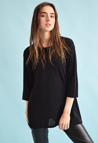 90'S RETRO GRUNGE MINIMALIST OVERSIZED MOMS BLOUSE TOP