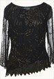 Vintage Beading Party Top - M