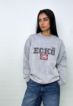 Light Grey 90s Ecko Unlimited Spellout Sweatshirt
