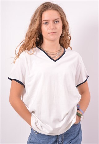 VINTAGE CHAMPION T-SHIRT TOP WHITE