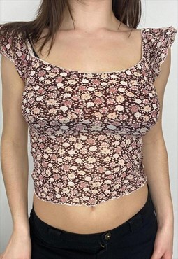 Beautiful 90s Leopard Mesh Top