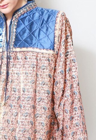 VINTAGE 1970'S STUNNING INDIAN GAUZE MIDI DRESS