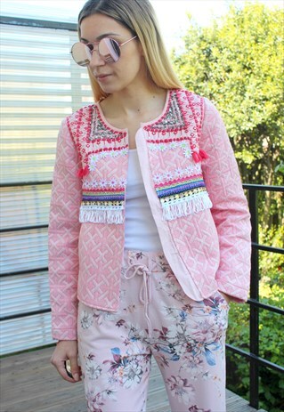 ETHNIC JACKET EMBROIDERY ETHNIC FRINGES