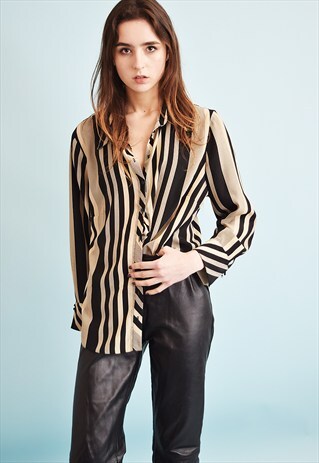 90'S RETRO MINIMALIST MONOCHROME OVERSIZED SHIRT BLOUSE