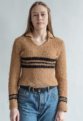 VINTAGE Y2K FLUFFY JUMPER