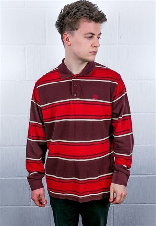 VINTAGE TIMBERLAND STRIPED RUGBY POLO SHIRT