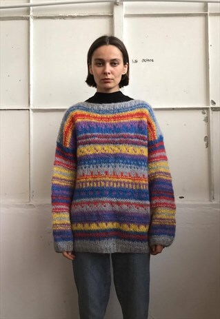 VINTAGE 80' BEAUTIFUL COOL COLORFUL UNISEX JUMPER