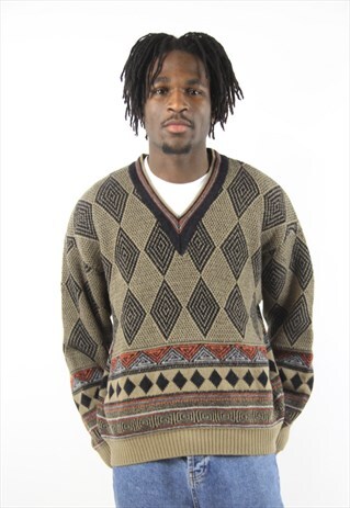 VINTAGE LANCETTI PATTERNED KNIT JUMPER