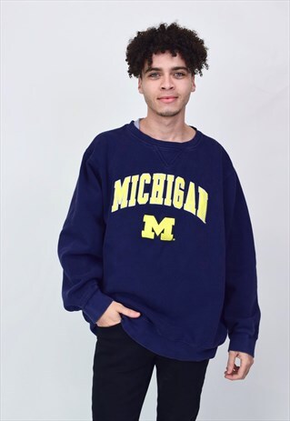 VINTAGE 90'S MICHIGAN NAVY SWEATSHIRT