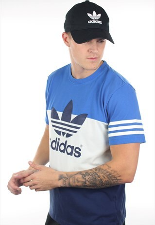 VINTAGE ADIDAS ORIGINALS BIG TREFOIL T SHIRT TEE