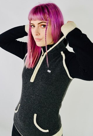VINTAGE HELLY HANSEN KNITTED HOODIE