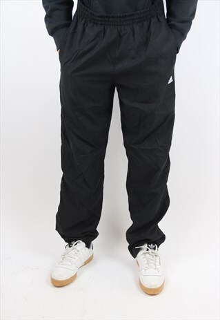 VINTAGE ADIDAS BLACK TRACKSUIT BOTTOMS