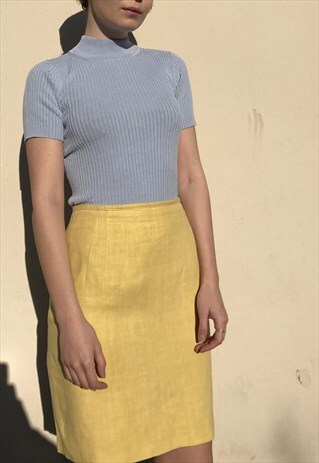 FAV LINEN YELLOW SKIRT