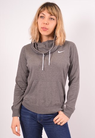 VINTAGE NIKE HOODIE JUMPER GREY