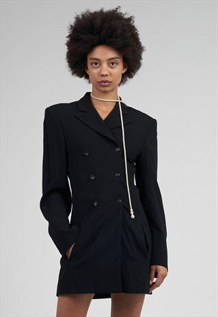 VINTAGE RARE BLACK FENDI 90'S BLAZER MINI DRESS