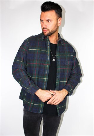 VINTAGE PLAID FLANNEL SHIRT