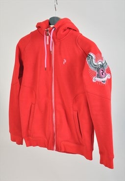 Vintage 00s track jacket hoodie in red