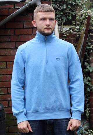VINTAGE SKY BLUE IZOD SWEATSHIRT SMALL