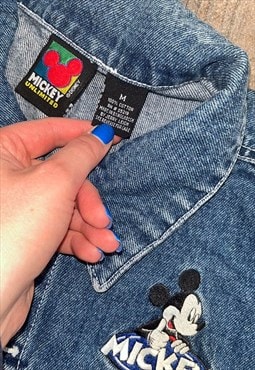 VINTAGE blue denim mickey mouse disney jacket 