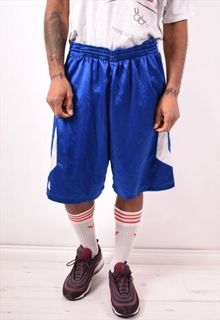 ADIDAS MENS VINTAGE SHORTS XL BLUE 90S