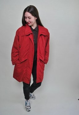 Oversized parka jacket, 90s cozy minimalist jacket vintage 