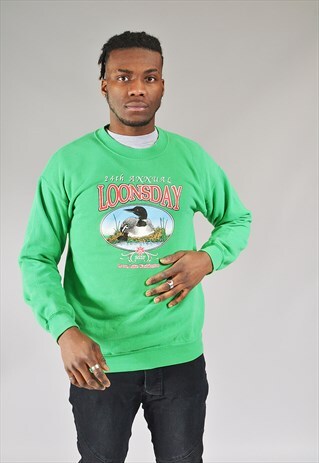 RETRO LOONSDAY DUCK SWEATSHIRT GREEN