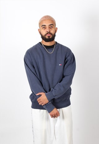 VINTAGE TOMMY HILFIGER SWEATSHIRT BLUE