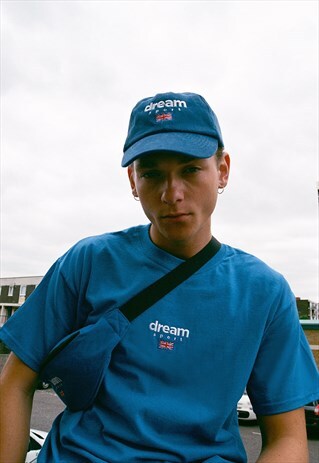ROYAL BLUE T-SHIRT WITH DREAM SPORT EMBROIDERED LOGO