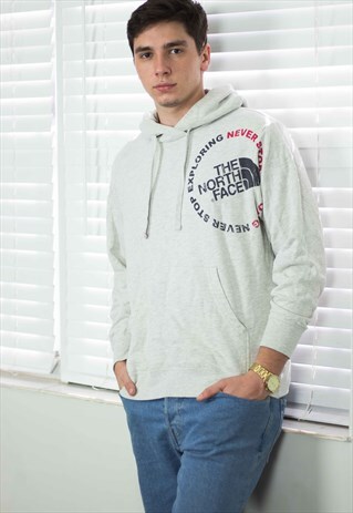 VINTAGE NORTH FACE HOODIE SWEATSHIRT LOGO 90S M 20.1