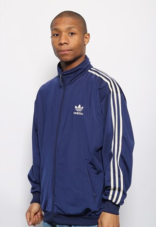 VINTAGE ADIDAS TRACK JACKET BLUE