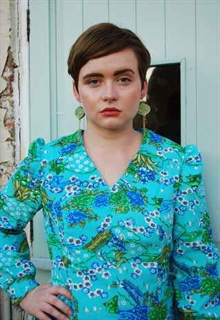 FUNKY NOVELTY PRINT 70S DRESS