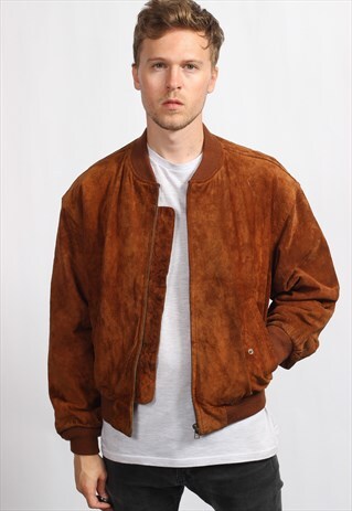 VINTAGE SUEDE BOMBER JACKET
