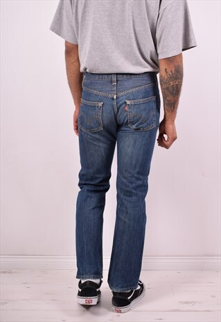 LEVI'S 501 MENS VINTAGE JEANS W30 L28 BLUE 90S