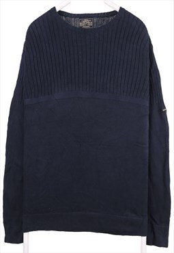 Vintage 90's Nautica Jumper / Sweater Crewneck Knitted Navy