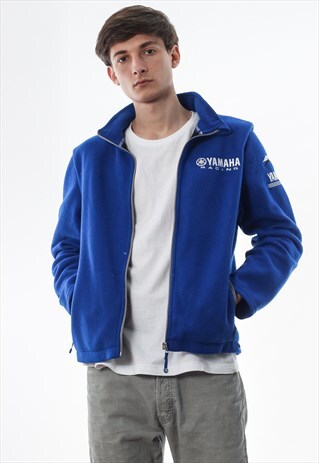 VINTAGE YAMAHA RACING FULL ZIP JACKET BLUE