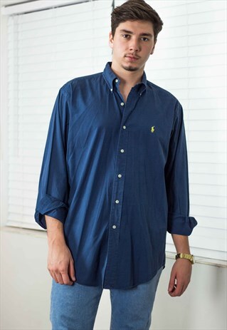 VINTAGE POLO RALPH LAUREN SHIRT LOGO 90S M 9