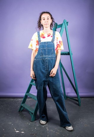 VINTAGE 90S DUNGAREES IN BLUE DENIM