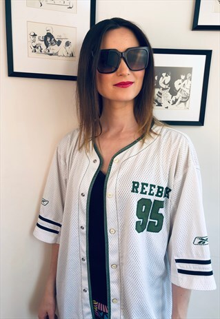 REEBOK JERSEY 90S BIG SHIRT BASEBALL BASKETBALL VINTAGE 90S