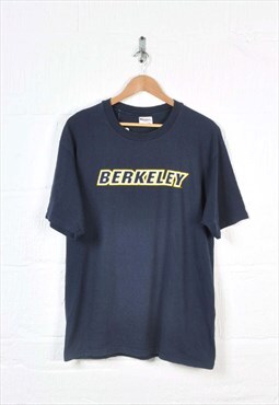 Vintage Champion Berkeley T-Shirt Crew Neck Navy Large