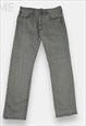 Levis 501 vintage grey straight leg denim jeans size W32 L30