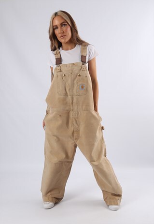 VINTAGE CARHARTT CANVAS COTTON DUNGAREES PLUS SIZE (L8CA)