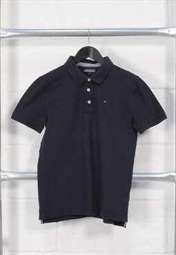 Vintage Tommy Hilfiger Polo Shirt in Navy Short Sleeve XS